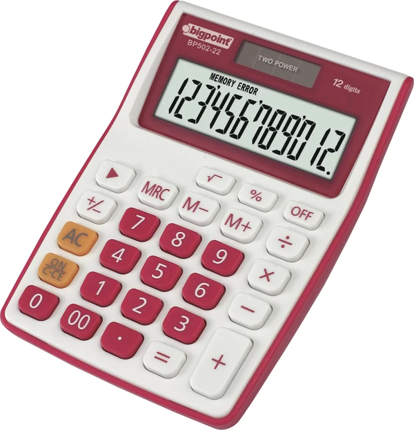 Bigpoint Hesap Makinesi 12 Hane Pembe - Image 1