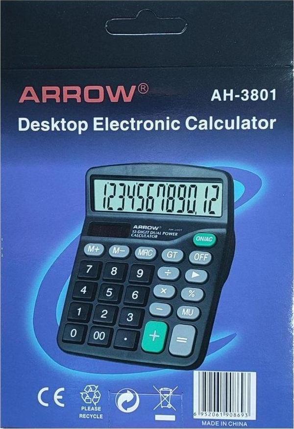 Arrow AH-3801 12 Haneli Hesap Makinesı - Image 1