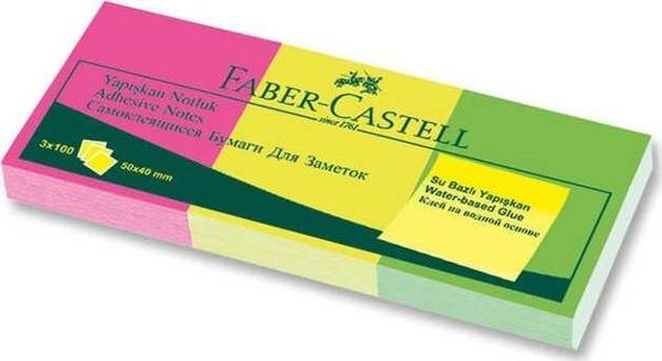 Faber Castell Yapışkan Notluk 50x40 3'lü Brillant - Image 1