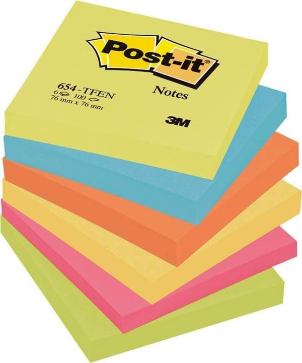 Post-it Enerji Serisi 100 Yaprak Not Kağıdı 76x76 mm 654-STFEN - Image 1