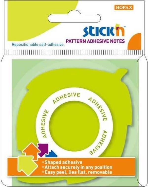 Stickn Yapışkanlı Not Kağıdı 70X70 Yaprak Şekilli Yeşil 50 Yaprak 2154300 - Image 1