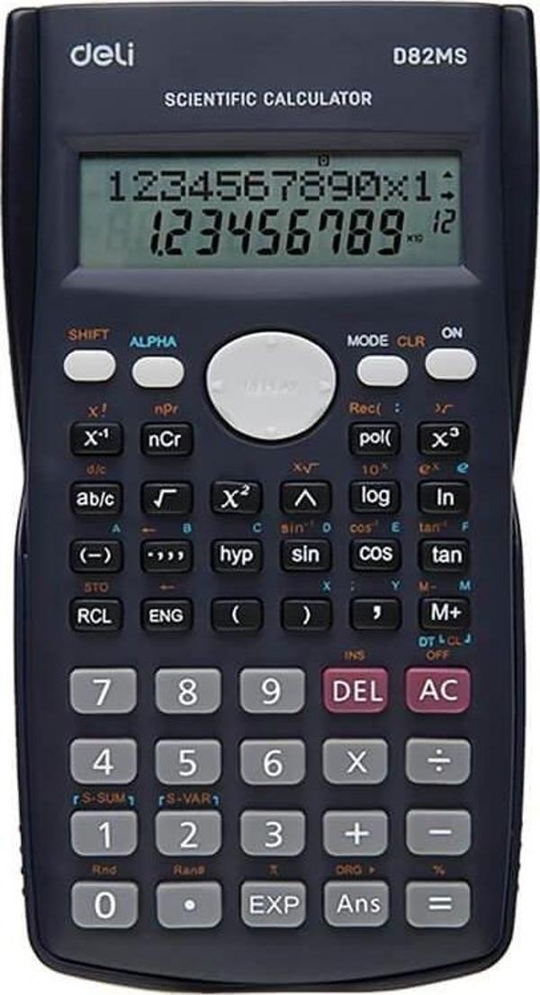 Deli Bilimsel Hesap Makinesi 240F-10+2 Digits D82MS - Image 1