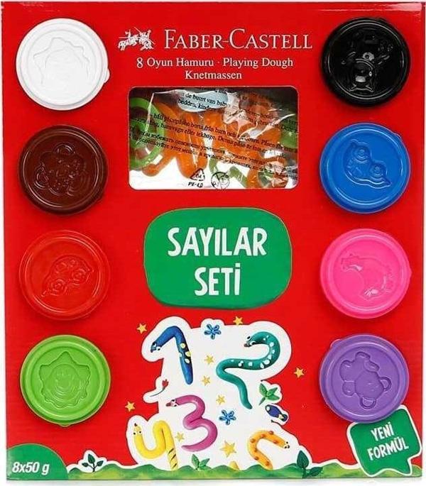 Faber-Castell Oyun Hamuru Sayılar Seti 8x50 gr - Image 1