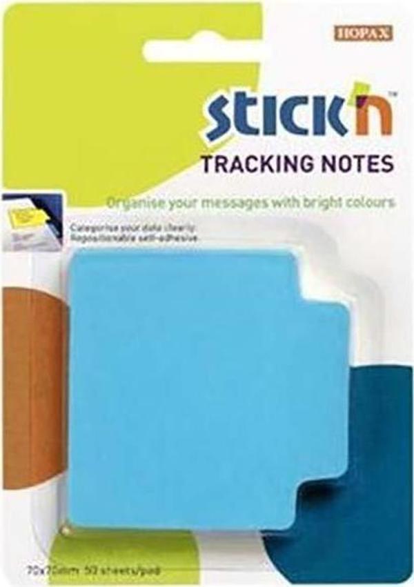 Stickn Yapışkanlı Kağıt 70x70Mm İşaret Bantı Neon Mavi 21479 - Image 1