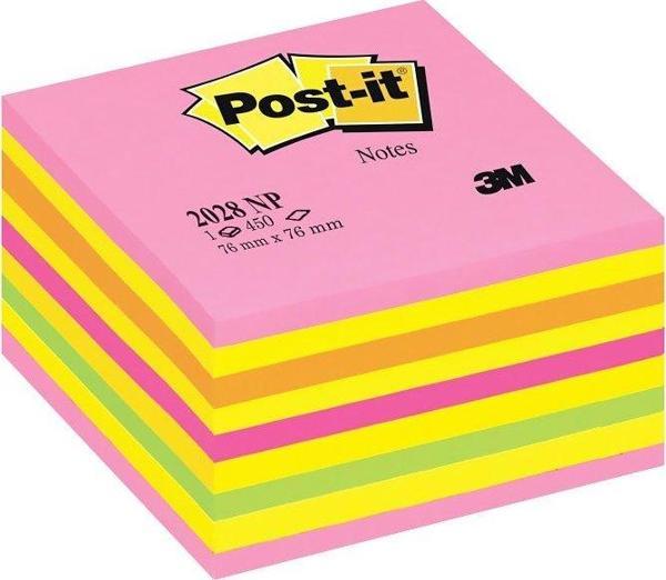 POST-İT 2028-NP YAPIŞKANLI KÜPNOT KAĞIDI 76x76 450 YAPRAK PEMBE - Image 1