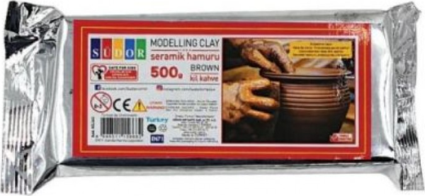 SÜDOR KİL262 SERAMİK HAMURU KAHVE 500gr - Image 1