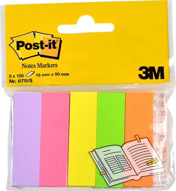 POST-İT 670-5 NOT SAYFA İŞARETİ 5 RENK - Image 1