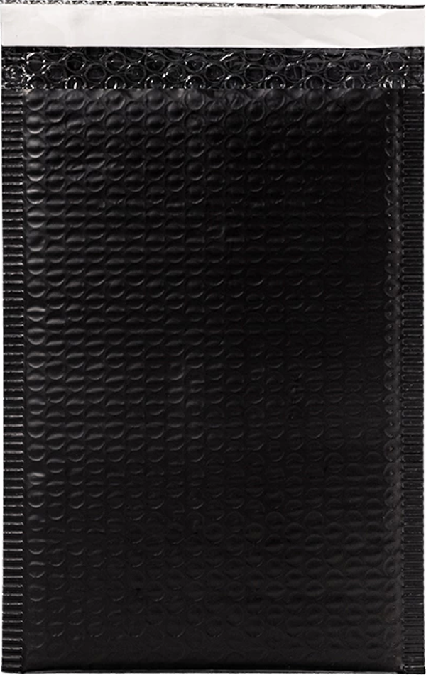 BANTLI BALONLU SİYAH ZARF 10X15 + 5 CM 10 adet - Image 1