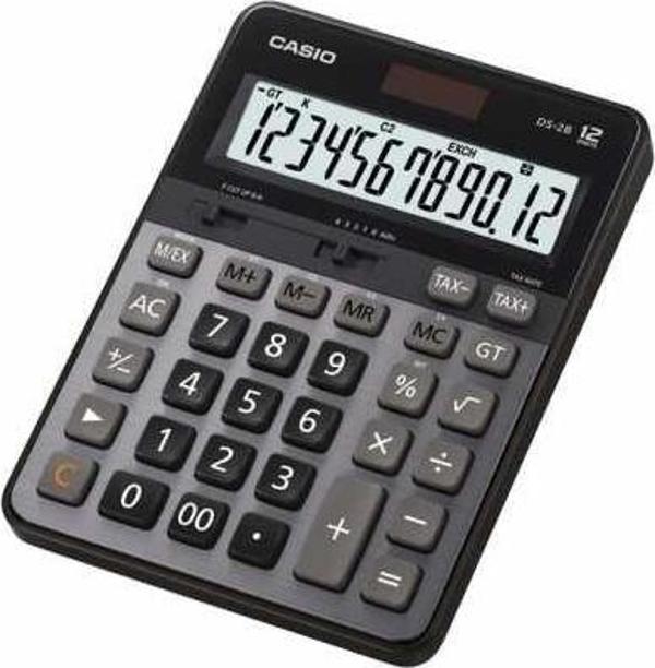 Casio DS-2B Vergi ve Döviz Fonksiyonlu Profesyonel Hesap Makinesi (12 Haneli) - Image 1