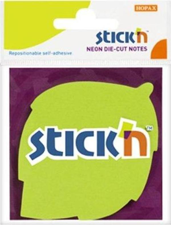 STİCK'N 21180 YAPIŞKANLI YAPRAK NOT KAĞIDI 70x70 50 YAPRAK YEŞİL - Image 1