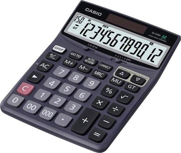 CASİO DJ-120 D PLUS MASA ÜSTÜ HESAP MAKİNESİ 12 HANE SİYAH (TAX 300 İŞLEM KONTROLLÜ) - Image 1