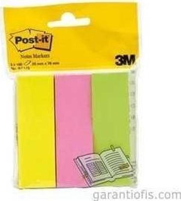 Post-it 671/3 Not Sayfa İşareti (3 Neon Renk) - Image 1