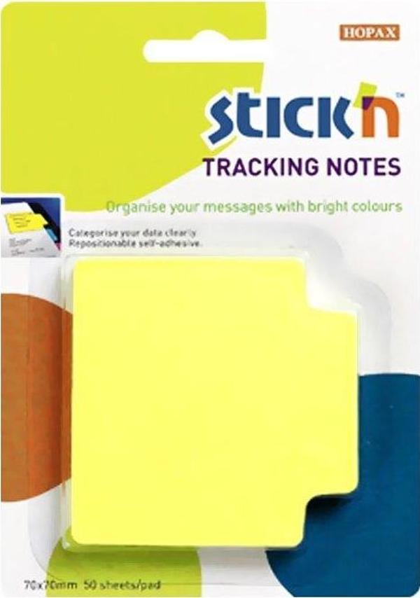 STİCK'N 21478 YAPIŞKANLI NOT KAĞIDI 70x70 NEON SARI - Image 1