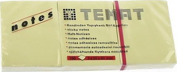 TEMAT 11230 YAPIŞKANLI NOT KAĞIDI 50x40 PASTEL SARI 3LÜ - Image 1