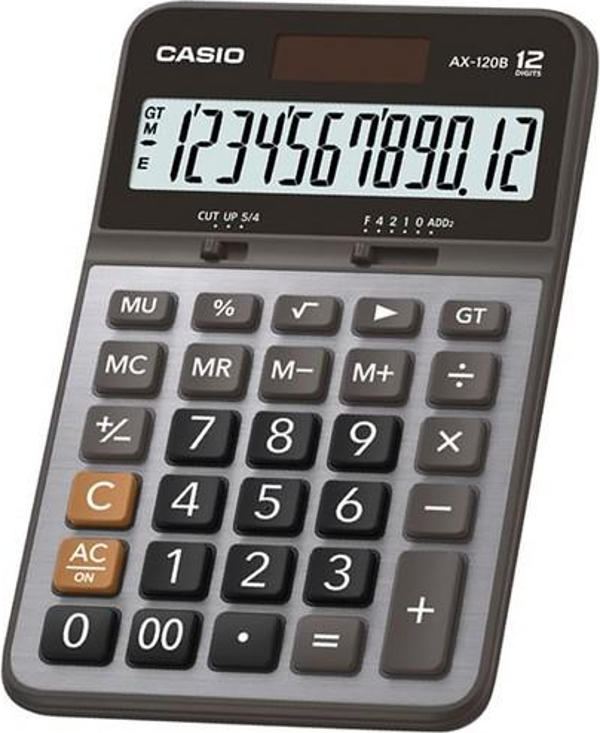CASİO AX-120 B MASA ÜSTÜ HESAP MAKİNESİ 12 HANE METAL YÜZEY - Image 1