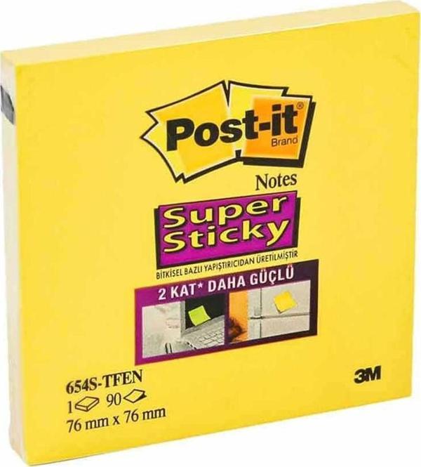 Post-it Yapışkanlı Not Kağıdı 76x76 mm Super Sticky - Image 1