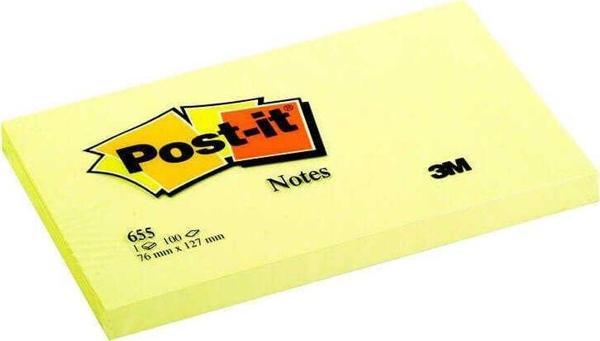 Post-it Yapışkanlı Not Kağıdı 76x127m Sarı - Image 1