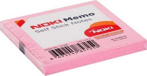 Noki Yapışkanlı Not Kağıdı 75x75 mm Memo Açık Pembe 80 Yaprak - Image 1