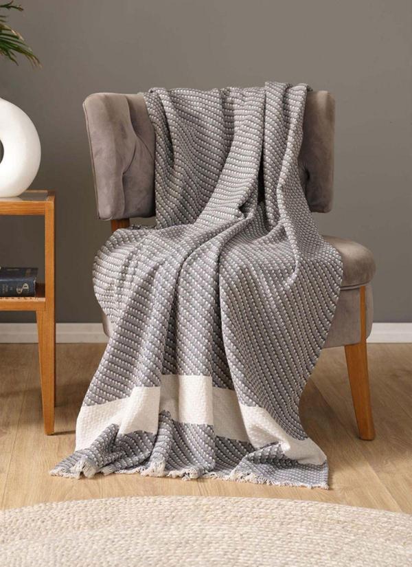Karaca Home Wilma Antrasit Throw Battaniye 130X170 Cm - Image 1