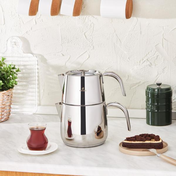 Karaca Curve İndüksiyon Tabanlı Midi Çaydanlık Takımı - Image 1