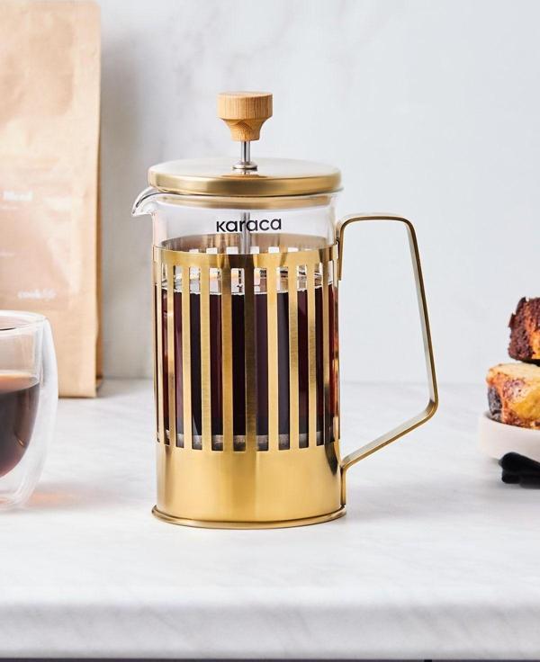 Karaca Stripe Borosilikat Cam French Press 600 Ml - Image 1
