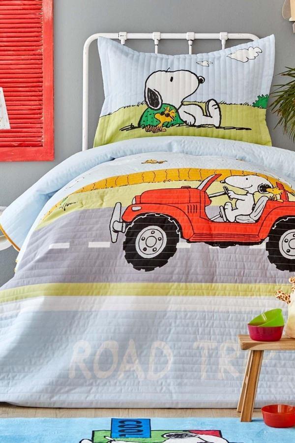 PEANUTS By Karaca Home Snoopy Road Trip Yatak Örtüsü Seti - Image 1