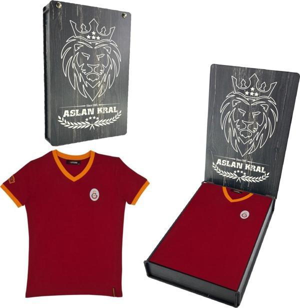 Galatasaray Orijinal Çocuk Kırmızı  T-Shirt  Ahşap Kutulu - Image 1