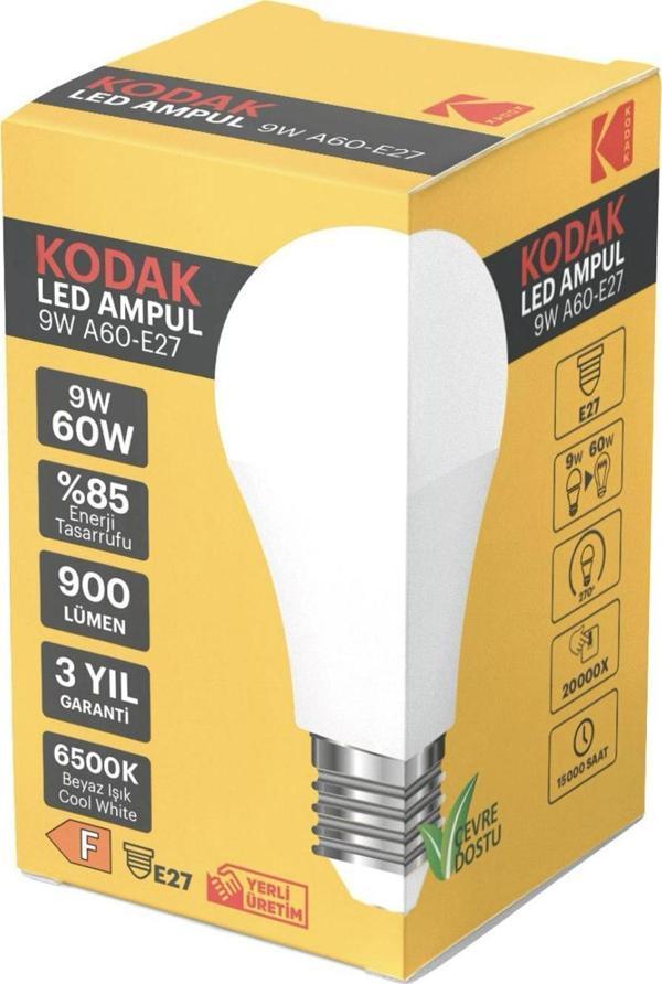 20 Adet Kodak 9 W Led Ampul 6500 K Beyaz Işık - Image 1