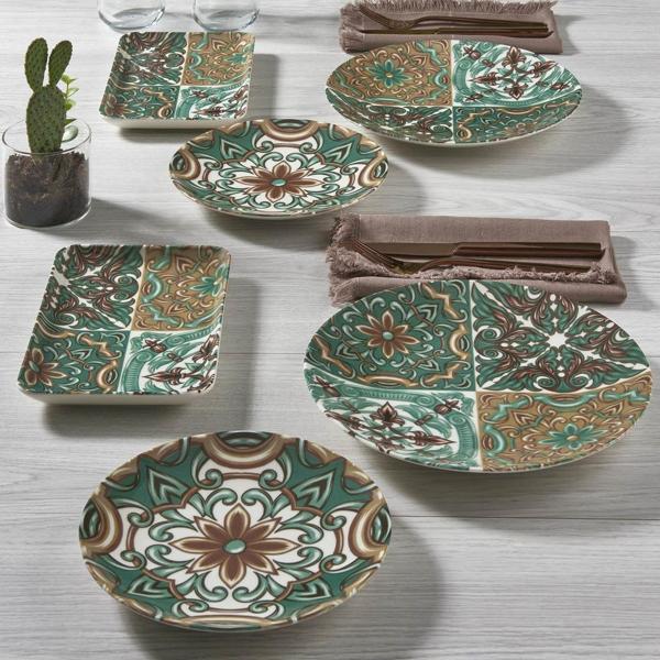 Güral Porselen Camelia 18 Parça 6 Kişilik Bone Kahvaltı Takımı - 21882 - Image 1