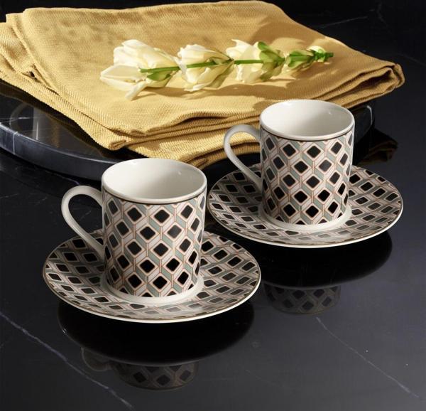 Güral Porselen Camelia 12 Parça 6 Kişilik Kahve Takımı 65112 - Image 1