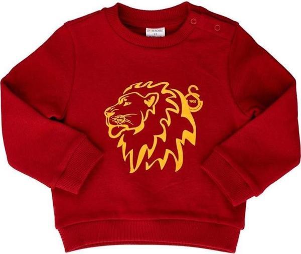 Galatasaray Lisanslı Bebek Kırmızı Uzunkol Sweat - Image 1