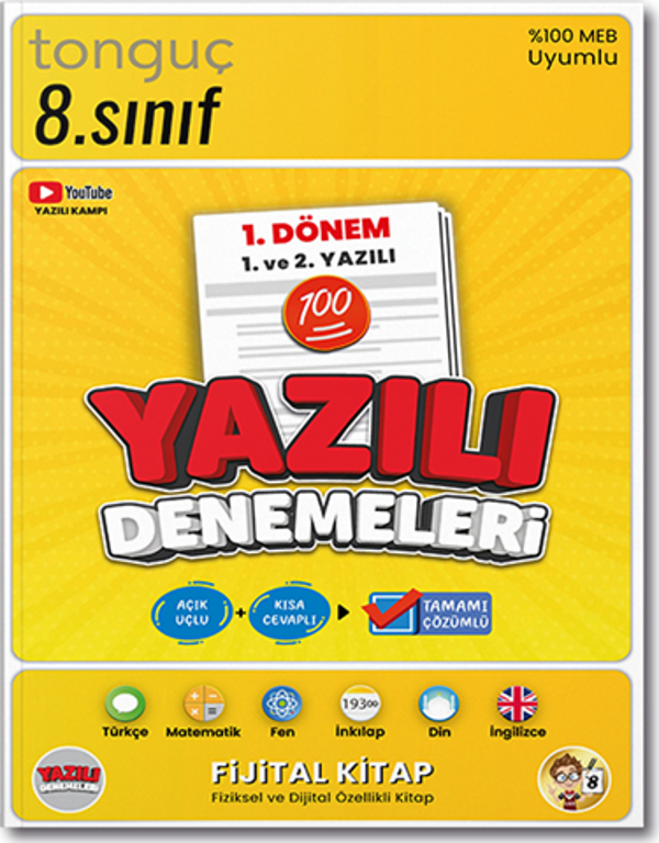 8. Sınıf Yazılı Denemeleri 1. Dönem 1 ve 2. Yazılı - tonguç yayınları - Tonguç Yayınları - Image 1