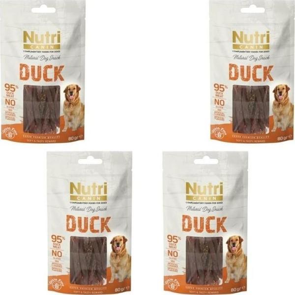 Nutri Canin Duck Snack Köpek Ödülü 80 gr x 4 Adet - Image 1