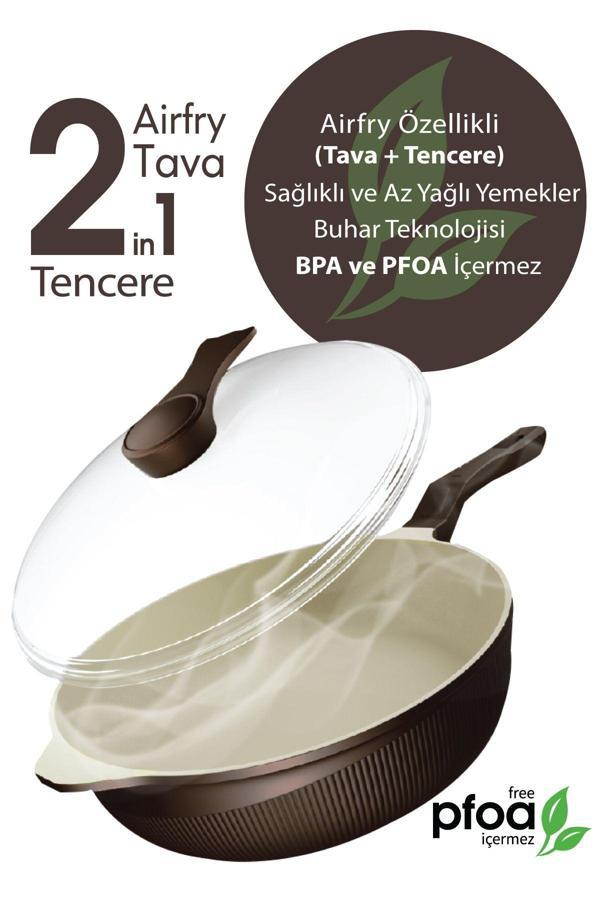 ProSteam 6 Katmanlı Granit Tava 26 Cm - AirFrey Yanmaz Yapışmaz Tava - Image 1