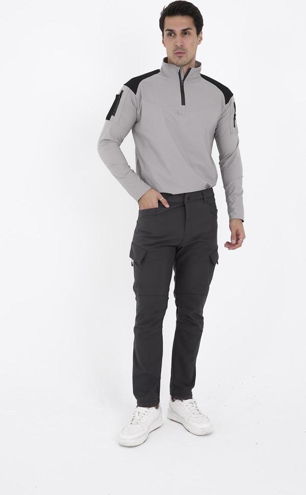 Camp593 Outdoor Softshell Su Ve Rüzgara Dayanıklı içi Polarlı Kışlık Erkek Taktik Pantolon - Image 1