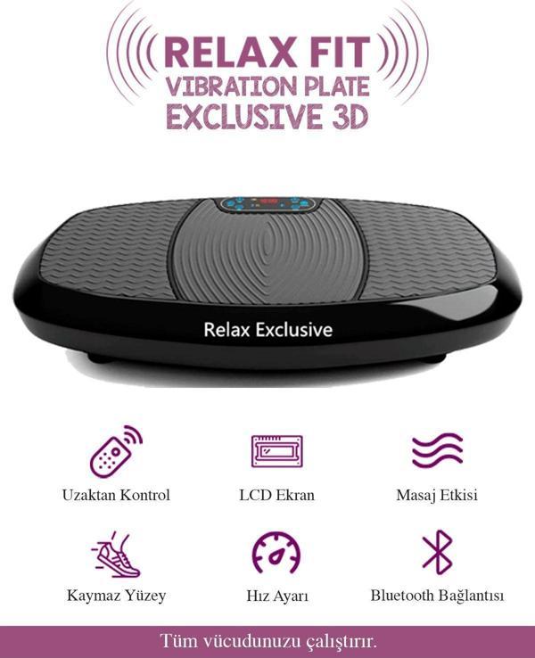 Relax Exclusive 3D Vibration Plate Titreşimli Spor Egzersiz Aleti - Image 1