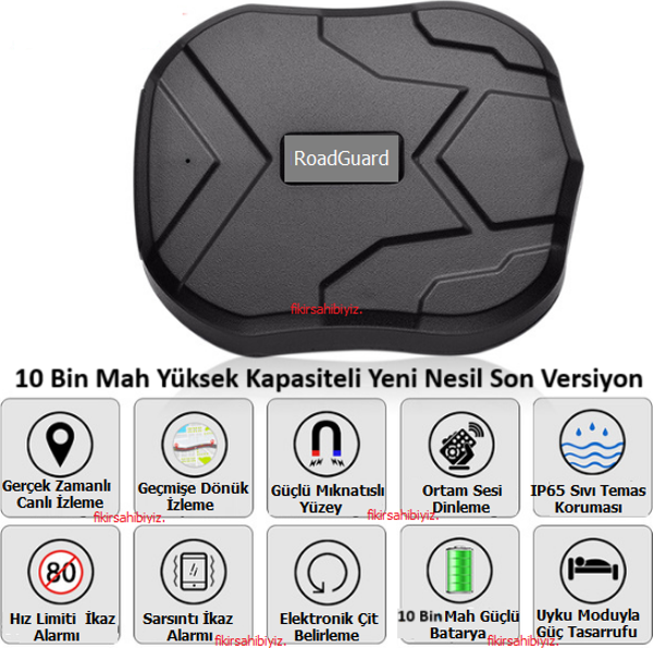 Roadguard 10 Bin Mah Gps Otomobil Motosiklet Araç Takip Cihazı Canlı İzleme - Image 1