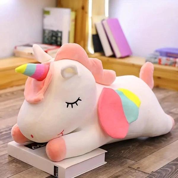 UNİCORN 35 CM BEYAZ TEK BOYNUZLU AT PELUŞ SQUİSHMALLOWS DOĞUM GÜNÜ HEDİYELİK OYUNCAK - Image 1