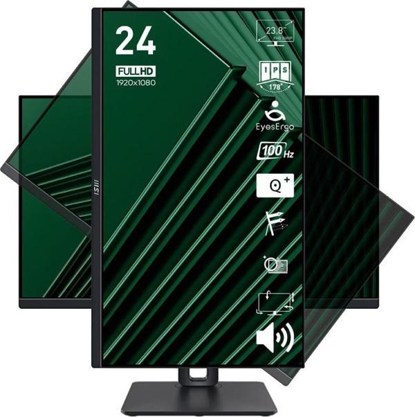 MSI PRO MP245PG 23.8 1920x1080 100Hz 1ms HDMI VGA DP Adaptive Sync IPS Monitör - Image 1