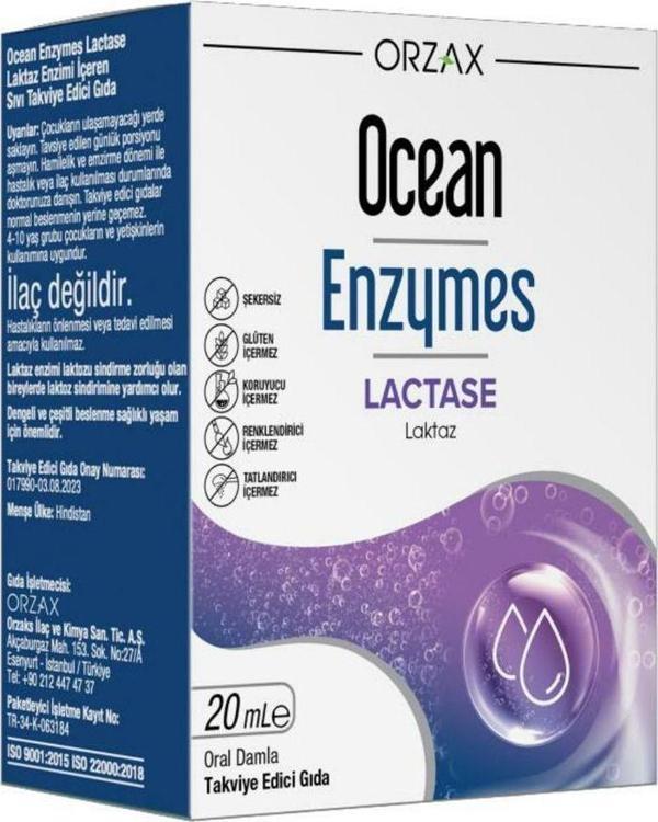 Ocean Enzymes Lactase Damla 20 ml - Image 1
