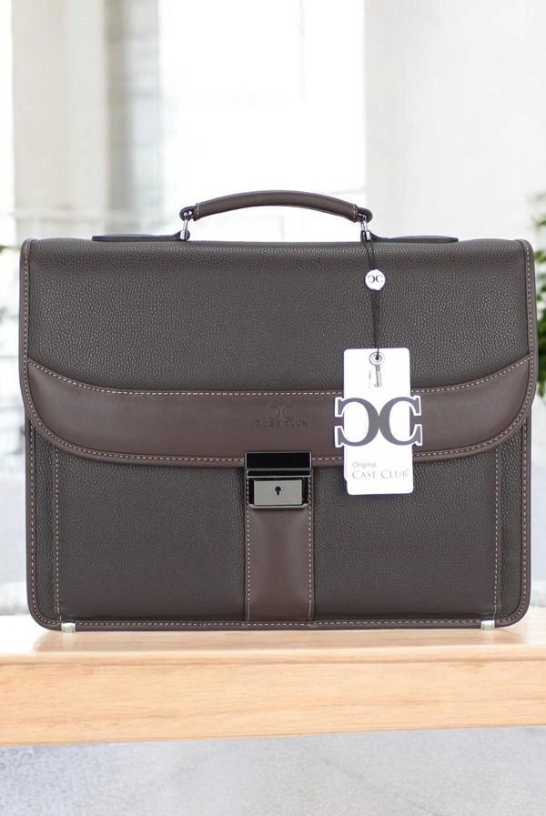 Terzi Bey Kahverengi Klasik Evrak Model Erkek 15.6 inç Laptop Çantası - Image 1