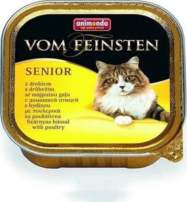 Animonda Vom Feinsten Senior Kümes Hayvanlı Yaşlı Kedi Konservesi 6 Adet 100 Gr - Image 1