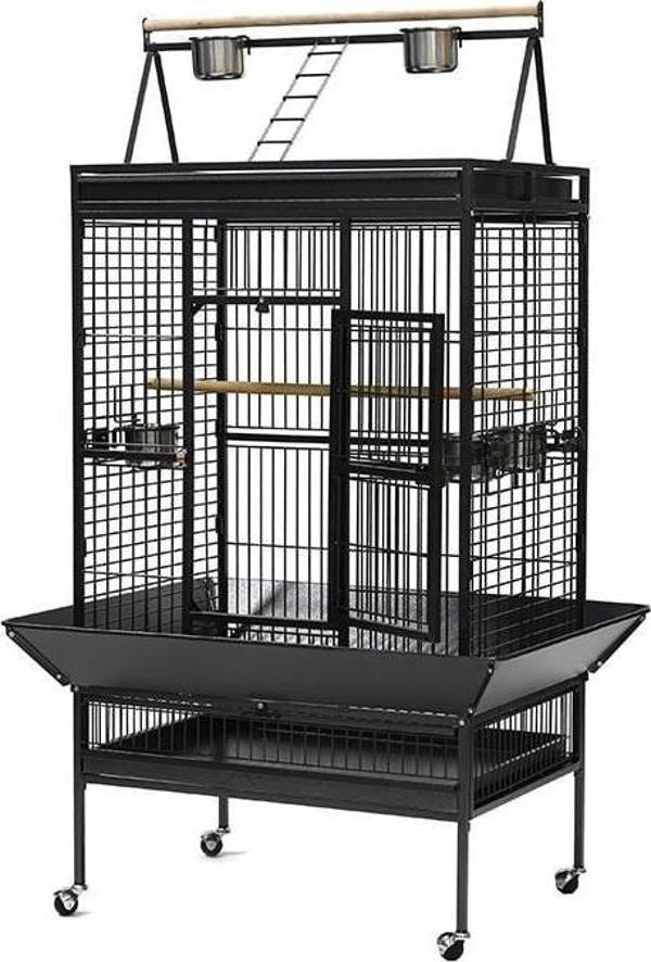 Dayang Papağan Kafesi Ayaklı Siyah 172*80*102,5cm - Image 1