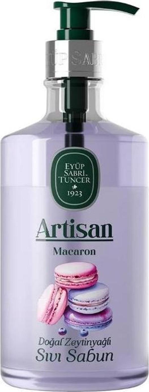 Eyüp Sabri Tuncer Artisan Doğal Zeytinyağlı Sıvı Sabun Macaron 600 ml - Image 1