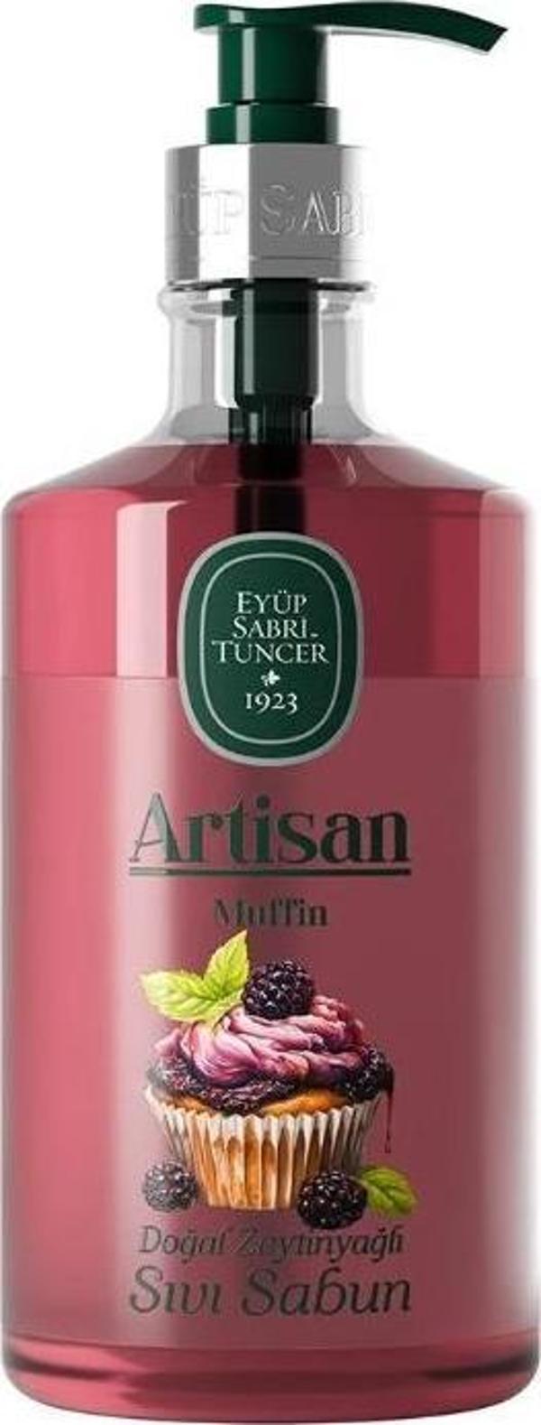 Eyüp Sabri Tuncer Artisan Doğal Zeytinyağlı Sıvı Sabun Muffin 600 ml - Image 1