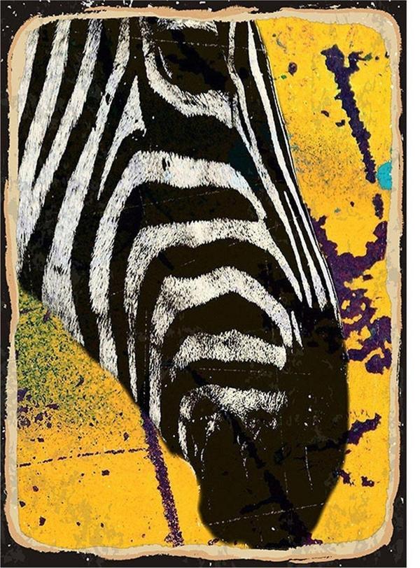 Tablomega Sarı Fon Zebra Model Mdf Tablo - Image 1