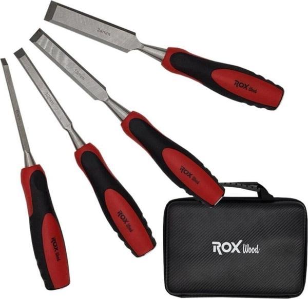 Rox Wood 15399039 Düz Iskarpela Seti 4 Parça Neopren Çanta - Image 1