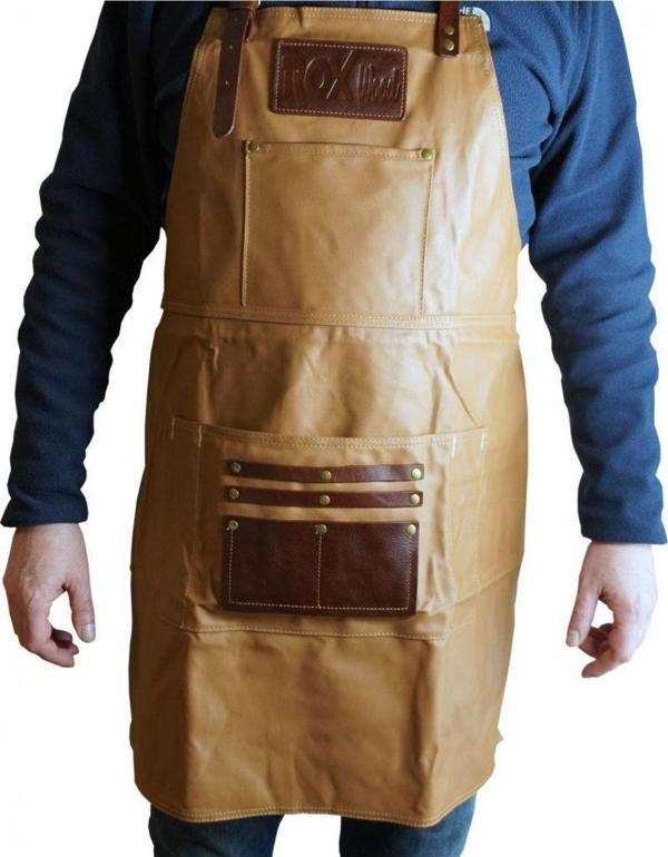 Rox Wood Kanvas Deri Marangoz Önlüğü - Image 1