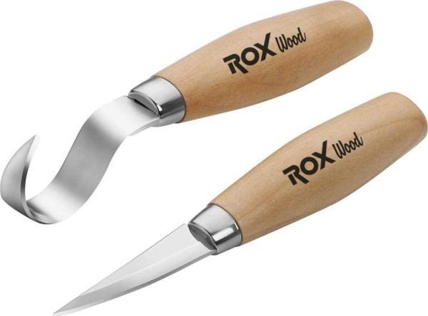 Rox Wood Wood 153184505 2 Parça Kaşık Oyma Ve Bıçak Seti - Image 1