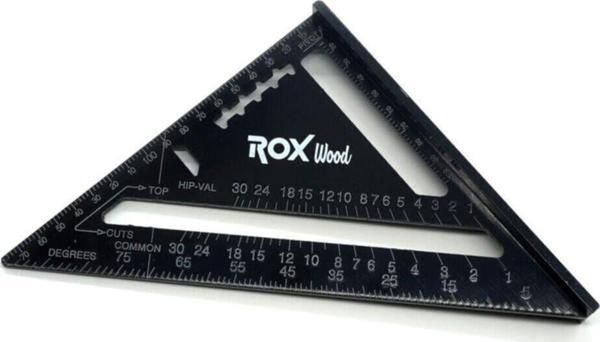 Rox Wood 0023 Alüminyum Üçgen Marangoz Gönye 175 Mm - Image 1